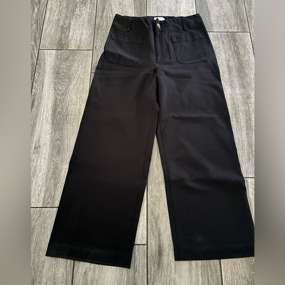Gibson Latimer Black Wide-Leg Pants with sailor pockets. Best fit ever!